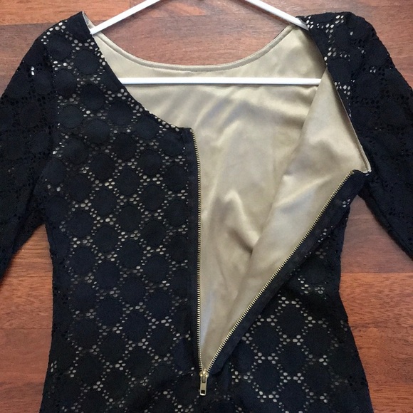 Cocktail Black Dress Size 4P - Picture 4 of 5